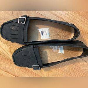 Ugg black leather loafers